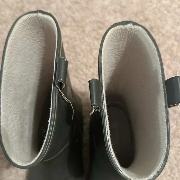 TRETORN Womens Rain Boots ELSA Gray Green Rubber Waterproof Mid Calf Snow Lined - Picture 4 of 5